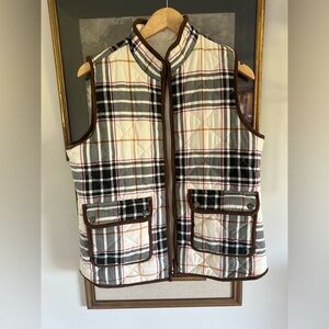 Foxcroft NYC Insulated Quilted Plaid Vest, Size M